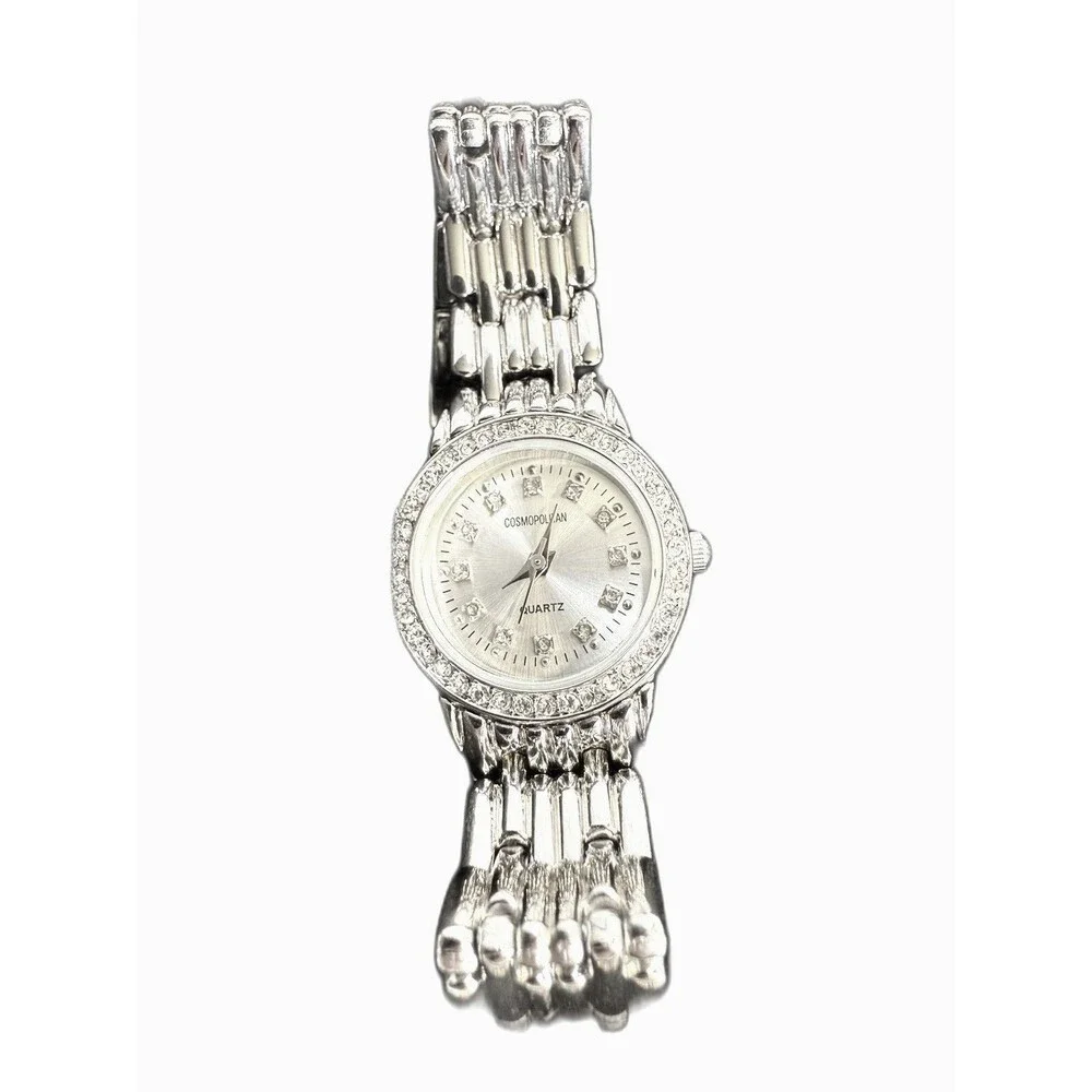 Cosmopolitan Hearst Ladies Silver Analog Watch, New In Box With Papers.